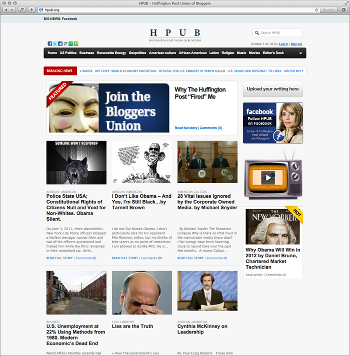 Huffington Post Union of Bloggers