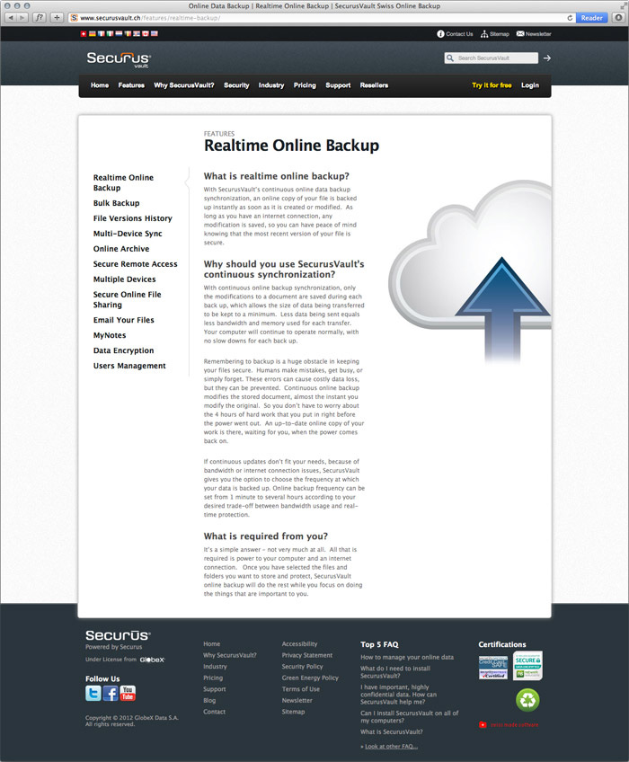 SecurusVault Website